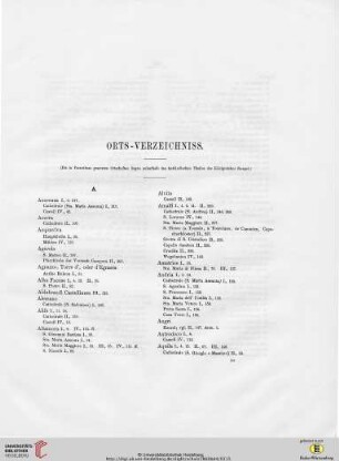 Orts-Verzeichniss