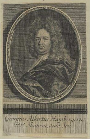 Bildnis des Georgius Albertus Hambergerus