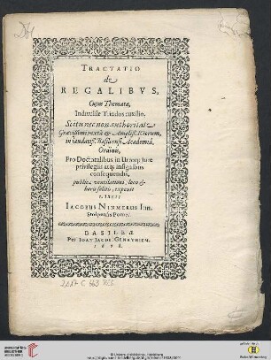 Tractatio de Regalibus