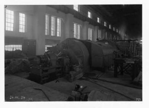 Industrie-Kraftwerk. Montage der Maschine 9 : Lauta (Niederlausitz). Industrie-Kraftwerk. Montage der Maschine 9