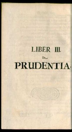 Liber III. De Prudentia