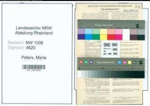 Entnazifizierung Maria Peters , geb. 19.08.1906 ()