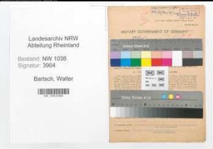 Entnazifizierung Walter Bartsch , geb. 05.12.1900 (Lehrer)