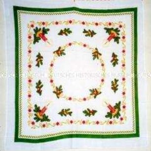 Zierdecke mit Weihnachtsmotiven