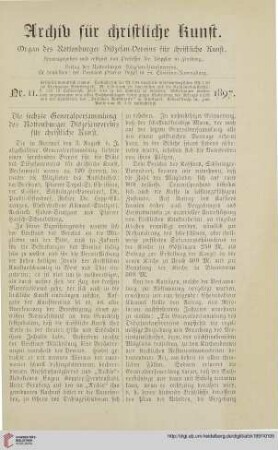 15: Die sechste Generalversammlung des Rottenburger Diözesanvereins für christliche Kunst