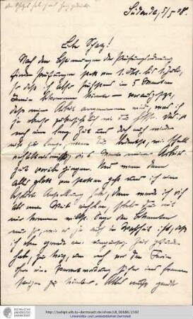Brief vom 05.05.1908