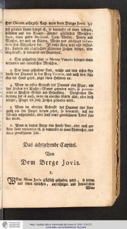 Von dem Berge Jovis
