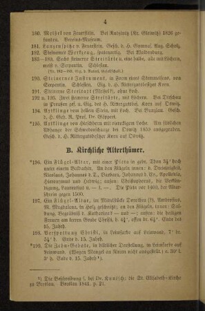 B. Kirchliche Alterthümer.