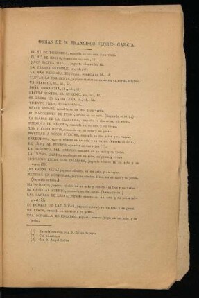 Obras de D. Francisco Flores García