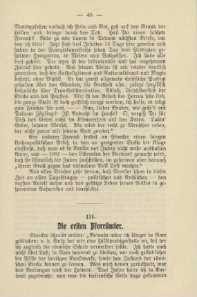 III. Die ersten Pfarrämter