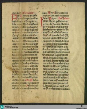 Lectionarium missae, Fragment - Cod. Karlsruhe 1448