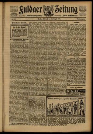 Zweite Ausgabe vom Mittwoch, den 29. August 1906.