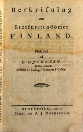 Beskrifning om Svearike, 4. Finland