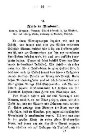 VI. Reise in Brabant.