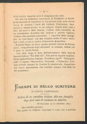 Esempi di bello scrivere