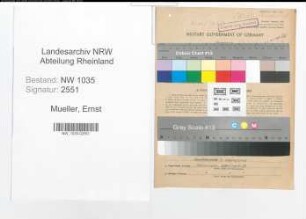 Entnazifizierung Ernst Mueller , geb. 29.12.1904 (Steiger)