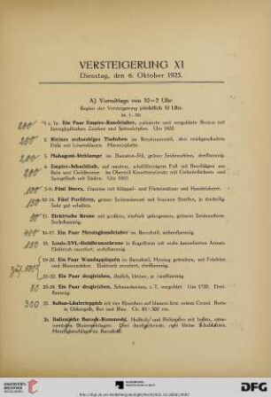 A) Vormittags von 10-2 Uhr (Nr. 1-351a)