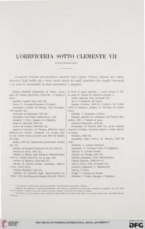 1: L' Oreficeria sotto Clemente VII, [2]