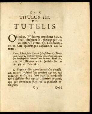 Titulus III. De Tutelis