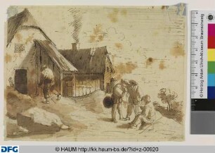 Bauern vor einem Hof