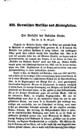 Der Verfasser des Robinson Crusoe