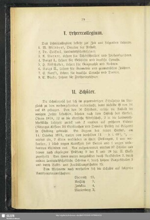 VI. Schüler