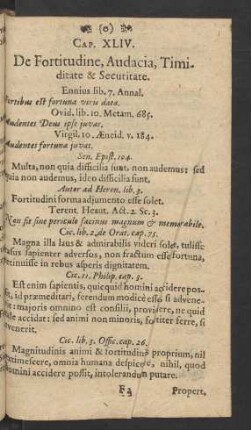 Cap. XLIV. De Fortitudine, Audacia, Timiditate & Securitate.