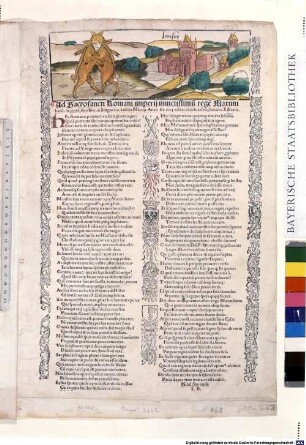 De portentifico sue in Suntgaudia Kalendis Martiis Anno etc. XCVI edito coniecturalis explanatio : gewidmet König Maximilian I.