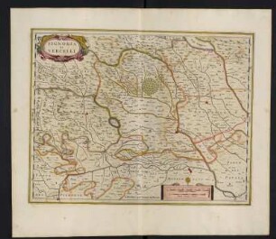 Karte vom Territorium Vercelli, ca. 1:180 000, kolorierter Kupferstich, 1645 : Signoria Di Vercelli. - [Ca. 1:180.000]. - [Amsterdam] : Ioannes Ianssonius, [1645]. - 1 Kt : Kupferst ; 47 x 36 cm. - Maßstab in graph. Form (Milliaria Italica communia, Milliaria Germanica communia)