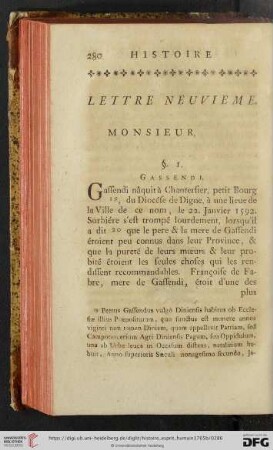 Lettre Neuvième