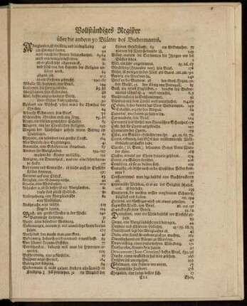 Vollständiges Register über die anderen 50 Blätter des Biedermanns