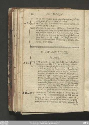 II. Grammatici.