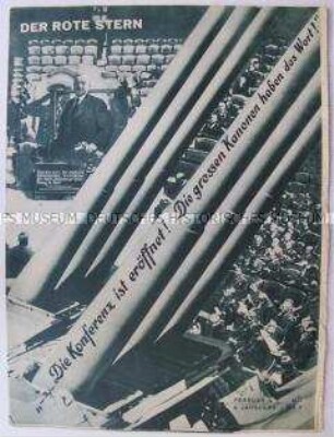 Proletarische Wochenzeitschrift "Der Rote Stern" u.a. zur Kritik an der Abrüstungskonferenz in Genf