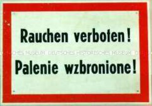 Deutsch-polnisches Verbotsschild