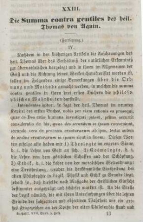 193-201 Die Summa contra gentiles des hl. Thomas von Aquin : Fortsetzung