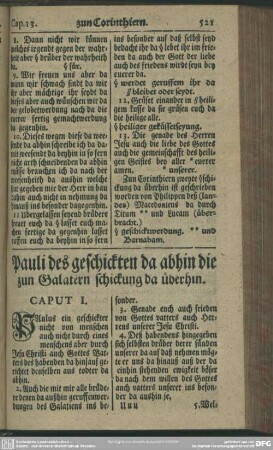 Pauli des geschickten da abhin die zun Galatern schickung da überhin