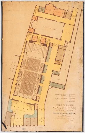 Konzerthaus, Breslau Umbau: Grundriss Erdgeschoss 1:100