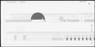 »In-form-art« Kulturinstitut der Zukunft am Kulturforum, Berlin-Tiergarten Schinkelwettbewerb 1988: Ansichten 1:400