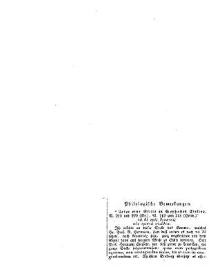 Philologische Bemerkungen