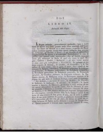 Libro IV. Animali del Chili.