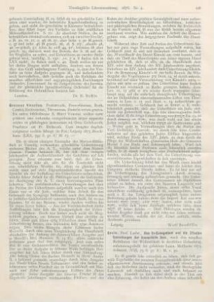 107-108 [Rezension] Gebhardt, Osc., Graecus Venetus. Pentateuchi, Proverbiorum, Ruth, Cantici, Ecclesiastae, Threnorum, Danielis versio graeca