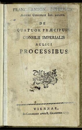 De Quatuor Præcipuis Consilii Imperialis Aulici Processibus