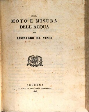 Del moto e misura dell'acqua