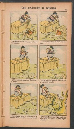 Una leccioncita de natación - [Cómic]