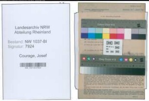 Entnazifizierung Josef Courage , geb. 20.03.1890 (Steuerberater)