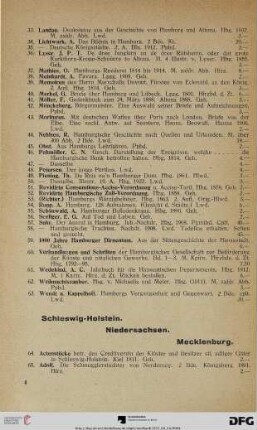 Schleswig-Holstein. Niedersachsen. Mecklenburg (Nr. 64-145)