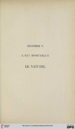 Chapitre V: L'art homérique : Le naturel