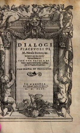 Dialogi Piacevoli Di M. Nicolo Franco