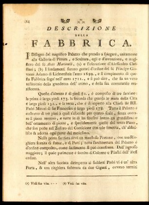 Descrizione Della Fabbricia