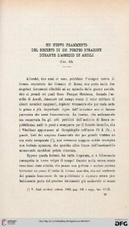 38: Un nuovo frammento del decreto di Gn. Pompeo Strabone durante l'assedio di Ascoli